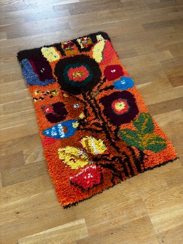 Danish vintage rya rug - ., wall